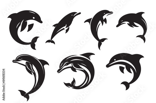 Dolphin silhouette vector illustration.eps