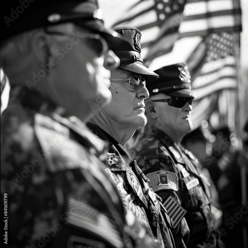 Group of Military Men Standing Together