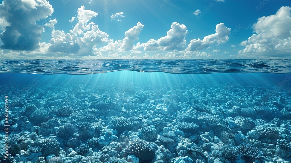 Fototapeta premium coral reef and sea