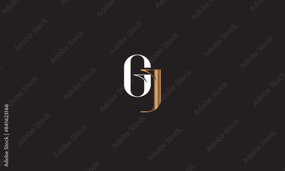 GJ, JG , J, G Abstract Letters Logo Monogram GJ, JG , J, G Abstract Letters Logo Monogram