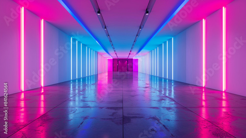 Neon-Eleganz: Zeitgenössisches Museumsdesign