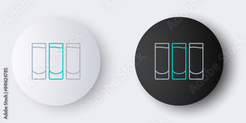 Line Shot glass icon isolated on grey background. Colorful outline concept. Vector