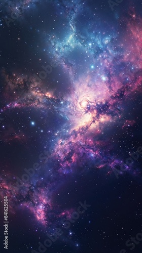 Space with nebula and stars milkyway