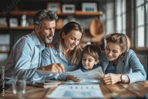 Professional financial advisor illustrating wealth growth strategies to multi-generational families.