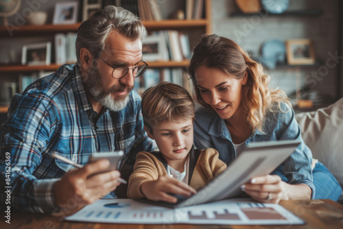Wallpaper Mural Professional financial advisor illustrating wealth growth strategies to multi-generational families. Torontodigital.ca