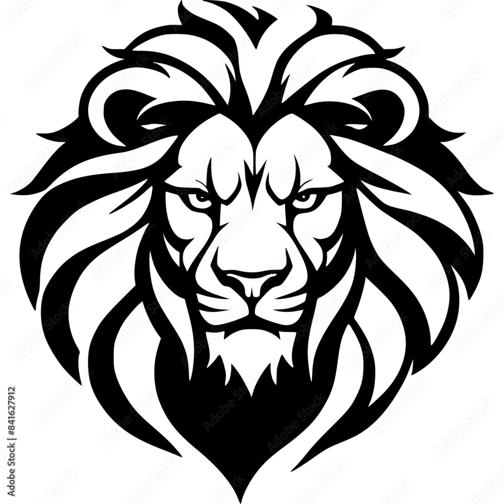 Fototapeta premium Lion head vector illustration