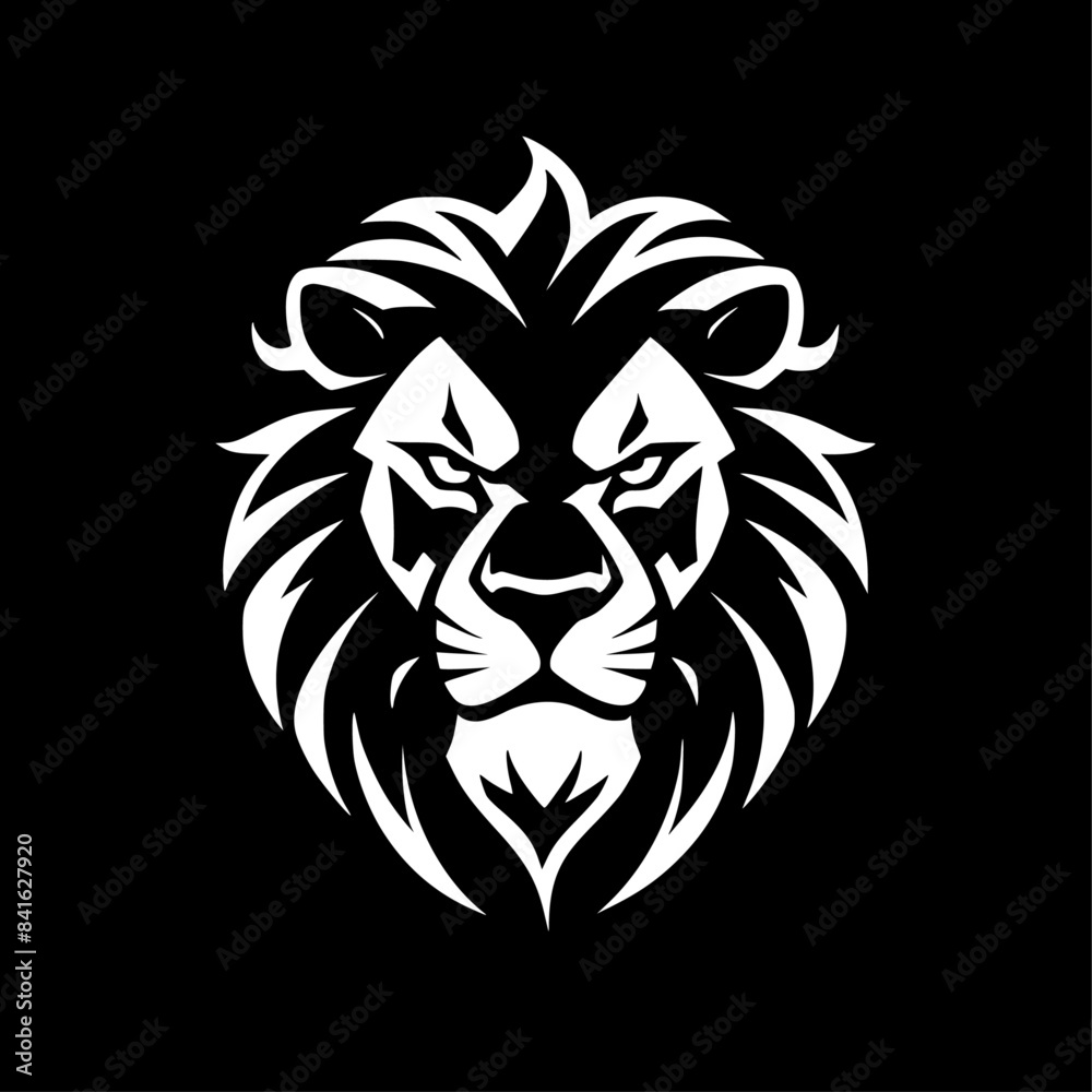 Fototapeta premium Lion head vector illustration