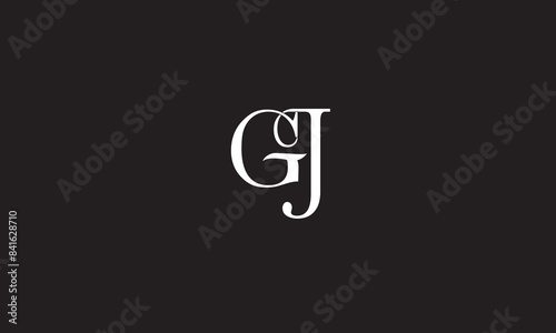 GJ, JG , J, G Abstract Letters Logo Monogram