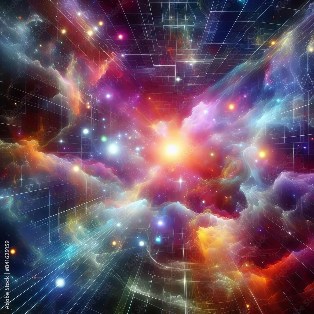Cosmic Lattice A Vibrant Interstellar Dreamscape Cosmic Lattice A Vibrant Interstellar Dreamscape
