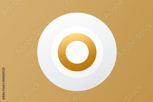 A circular target icon with nothing inside, minimalist style, white background circle round vector ring logo