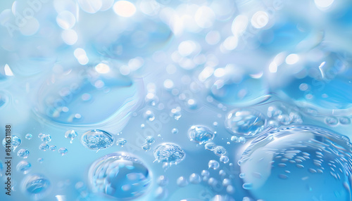 Wallpaper Mural Transparent blue and white gradient Gel background or pattern with light blue lights. Gel blue background Virus protection or facial moisturizing cosmetics concept Torontodigital.ca