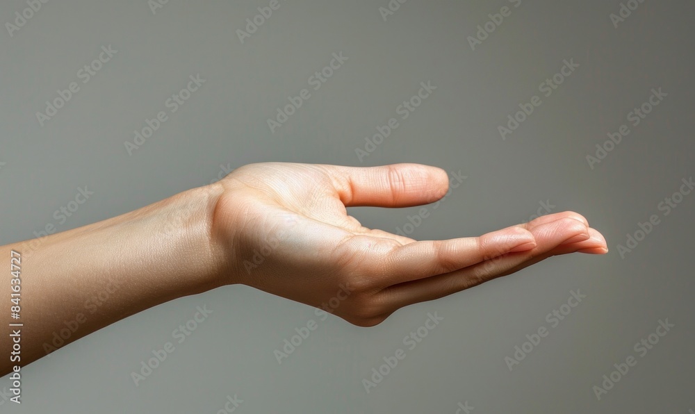 Detailed Closeup of an Outstretched Hand on a Dark Background: Ideal for Healthcare, Meditation, and Support-Themed Projects Detailed Closeup of an Outstretched Hand on a Dark Background: Ideal for Healthcare, Meditation, and Support-Themed Projects