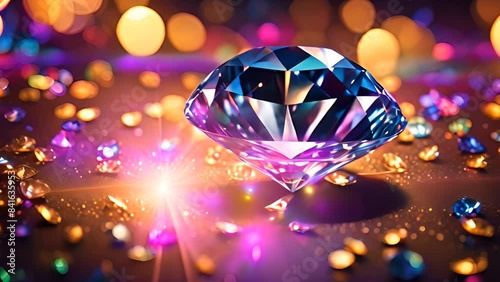 Abstract  diamond crystal photo