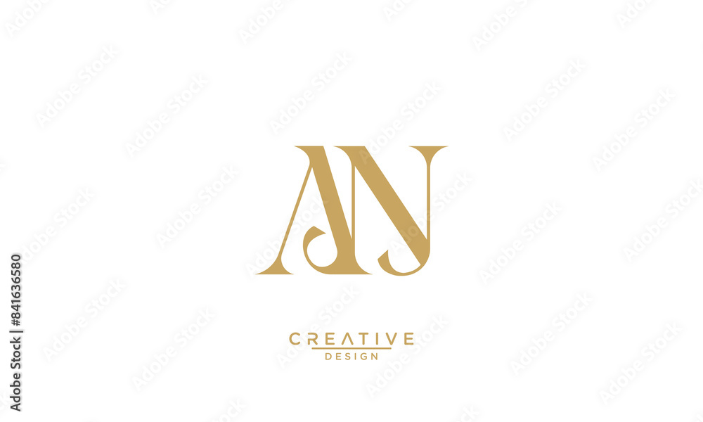 AN, NA, A, N, Abstract Letters Logo Monogram