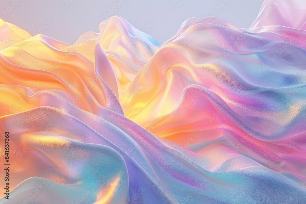 Obraz premium Colorful Fabric Mountains with Light Effects