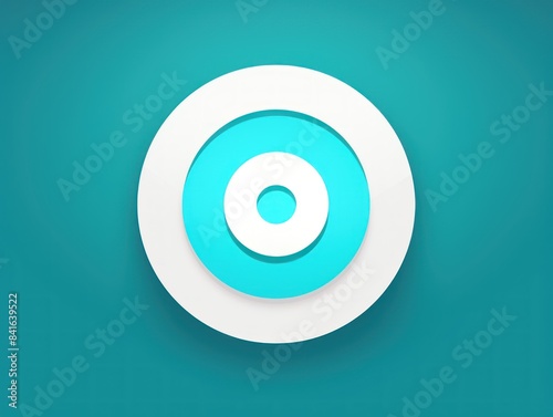 A circular icon with nothing inside, minimalist style, white background circle round vector ring logo