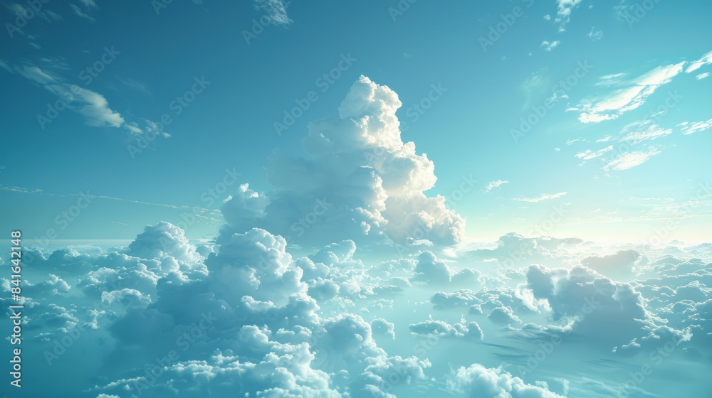 Clouds stretch across a vibrant blue sky in a breathtaking landscape, capturing the serene beauty and tranquil atmosphere of nature. Clouds stretch across a vibrant blue sky in a breathtaking landscape, capturing the serene beauty and tranquil atmosphere of nature.