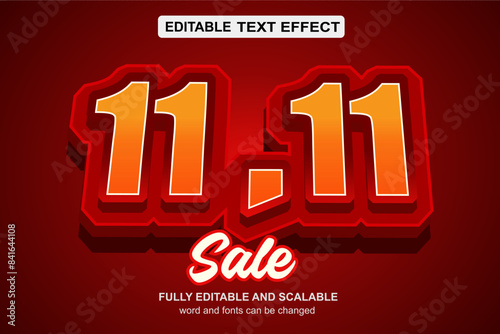 11.11 SALE EDITABLE TEXT EFFECT VECTOR FILE