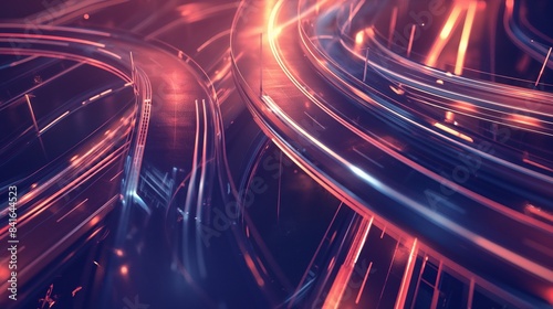 Abstract background illustrating Transport and Logistics. Abstract images of roads and routes emphasizing direction