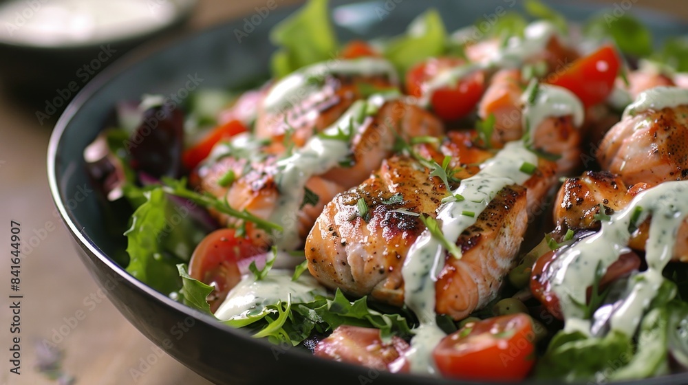 Fresh Salmon Salad with Creamy Dressing Fresh Salmon Salad with Creamy Dressing