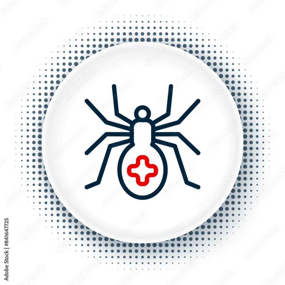 Line Spider icon isolated on white background. Happy Halloween party. Colorful outline concept. Vector Line Spider icon isolated on white background. Happy Halloween party. Colorful outline concept. Vector