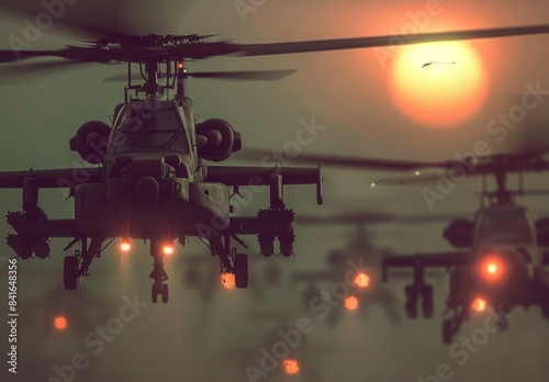 Generative AI is revolutionizing military warfare with advanced helicopter capabilities. photo