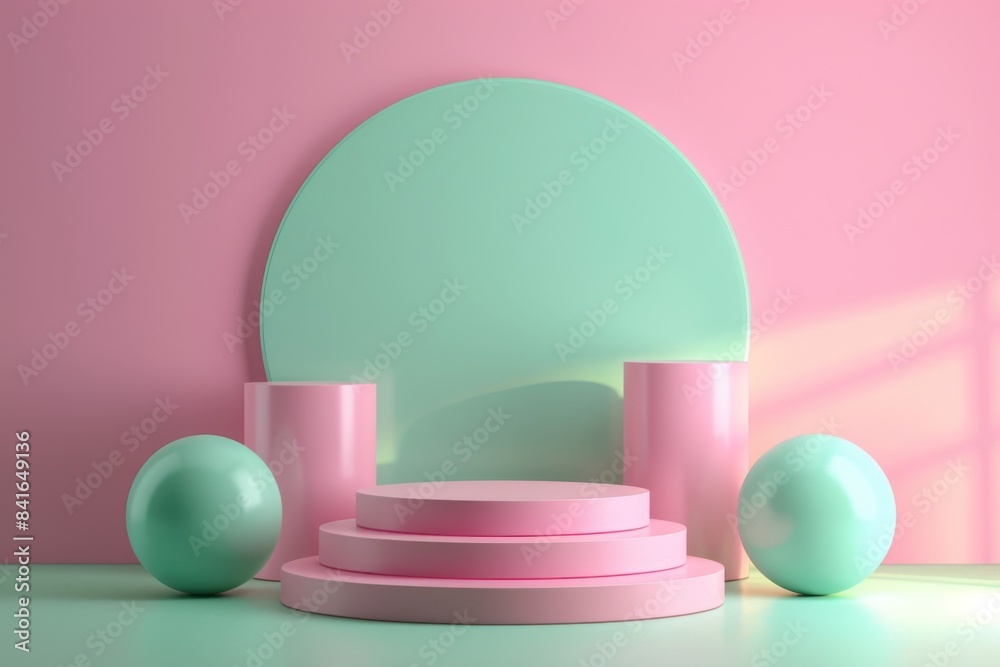 Colorful Abstract Pastel Geometric Arrangement Colorful Abstract Pastel Geometric Arrangement