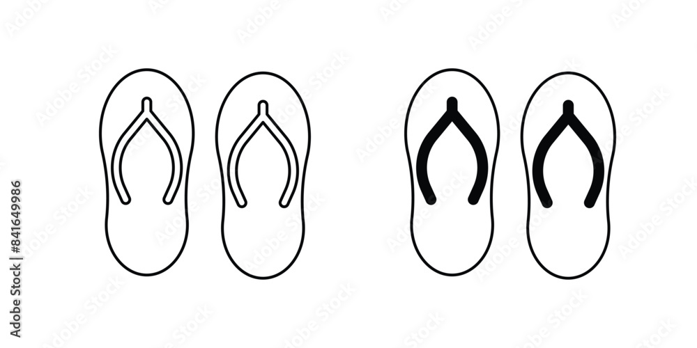 flip flops icon with white background vector stock illustration flip flops icon with white background vector stock illustration