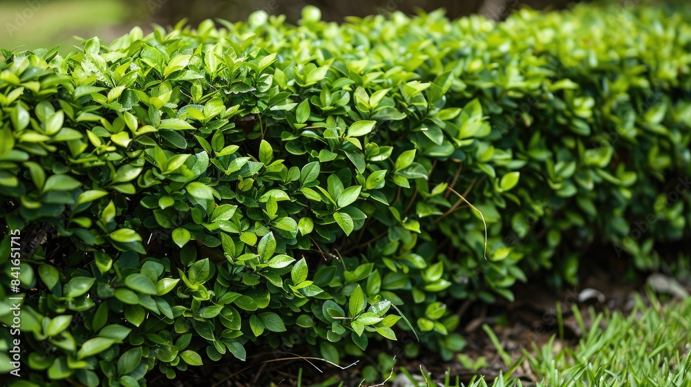 Attractive shrub with a vivid green hedge Attractive shrub with a vivid green hedge