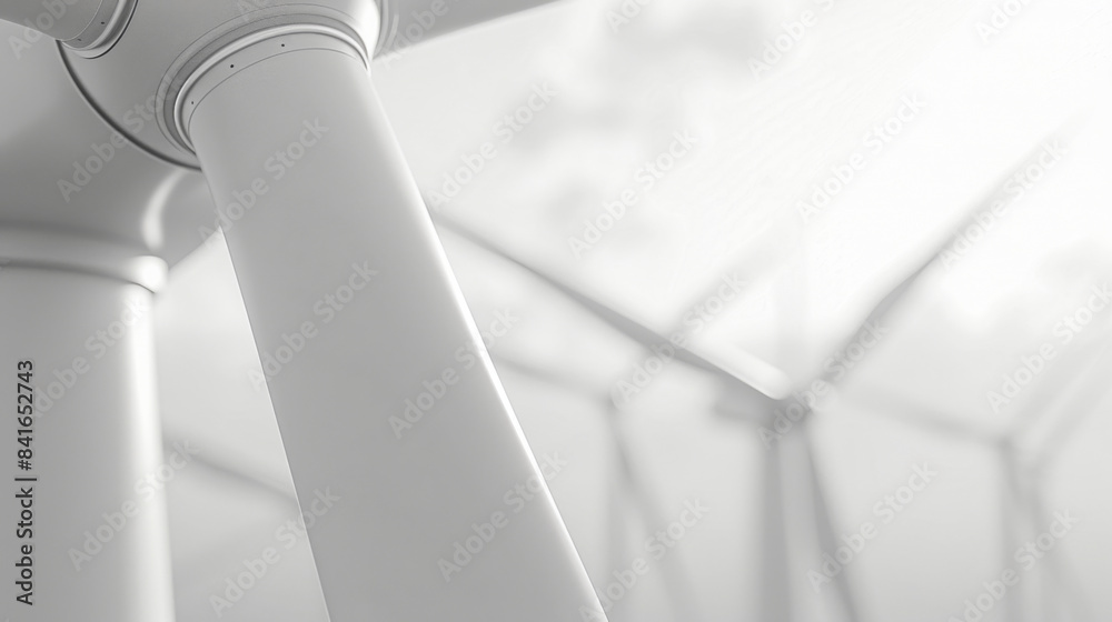 A wind turbine is shown in a white background A wind turbine is shown in a white background
