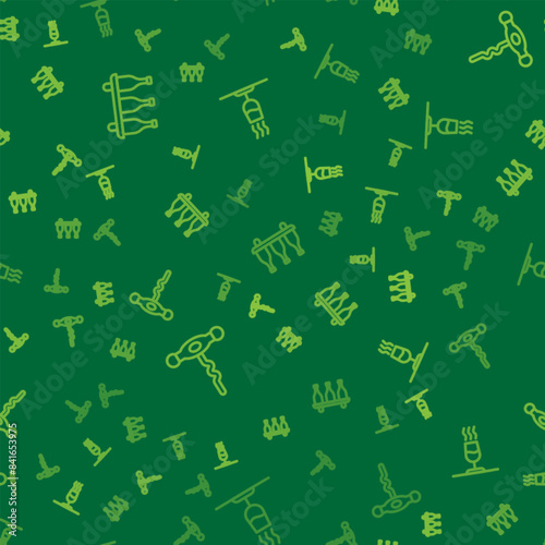 Set line Bottle of wine, Wine corkscrew and tasting, degustation on seamless pattern. Vector