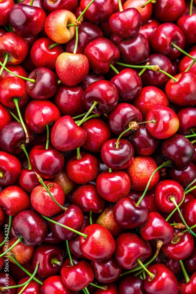 Background filled with the close-up details of ripe maroon cherries Background filled with the close-up details of ripe maroon cherries