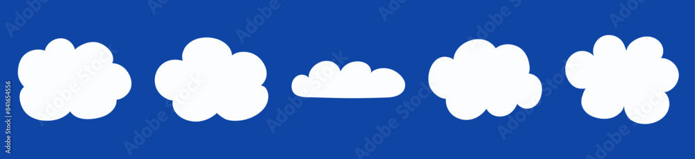 Set with cartoon cloud icons. Vector illustration Set with cartoon cloud icons. Vector illustration