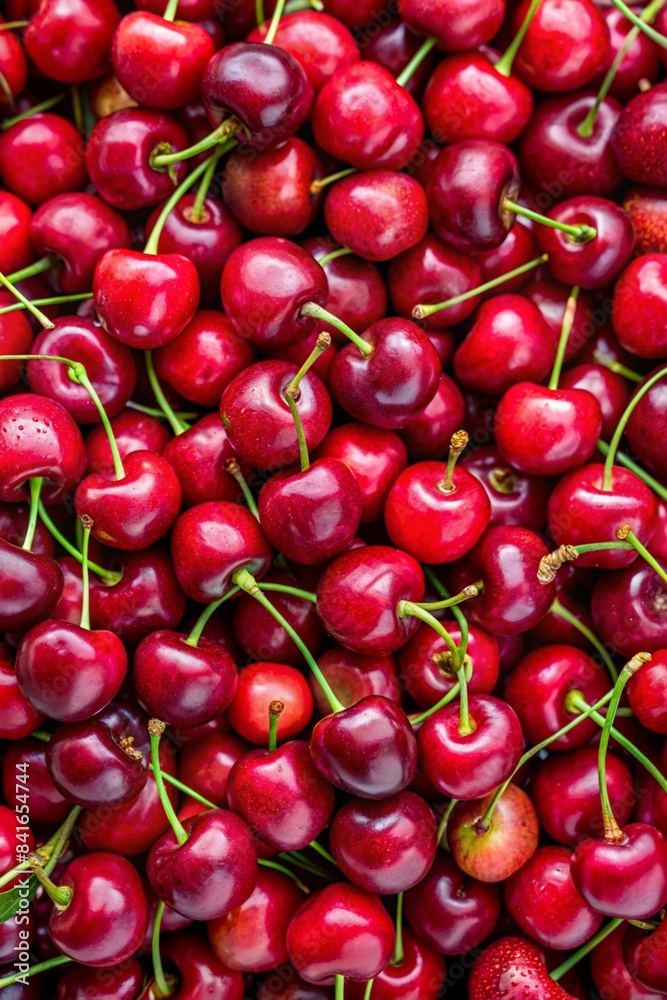 Background filled with the close-up details of ripe maroon cherries Background filled with the close-up details of ripe maroon cherries