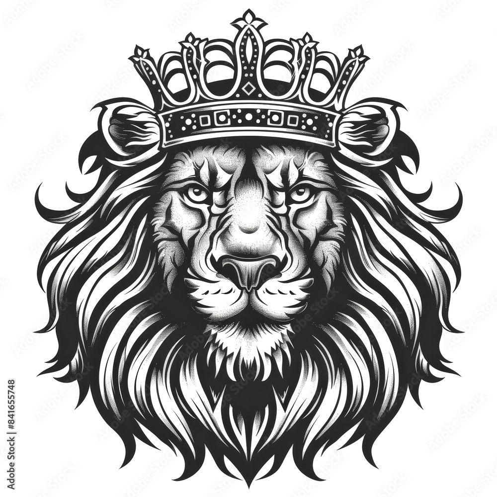 Traditional tattoo of a lion head with a crown.isolated on tranparent background.png Traditional tattoo of a lion head with a crown.isolated on tranparent background.png