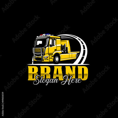 tow truck recovery logo template