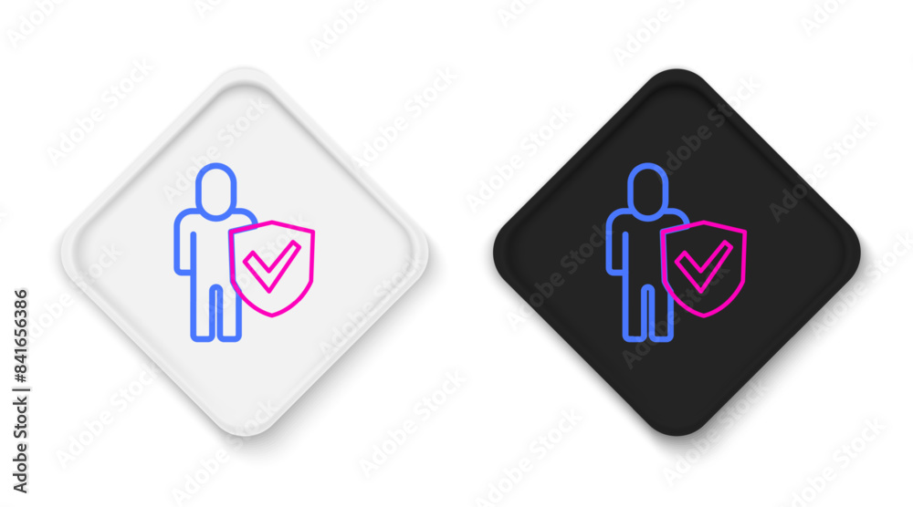 Line Healthy lifestyle icon isolated on isolated on white background. Colorful outline concept. Vector Line Healthy lifestyle icon isolated on isolated on white background. Colorful outline concept. Vector