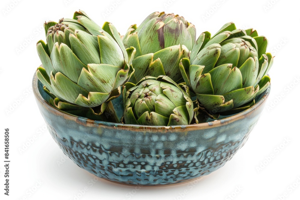 Obraz premium Artichokes in Ceramic Bowl