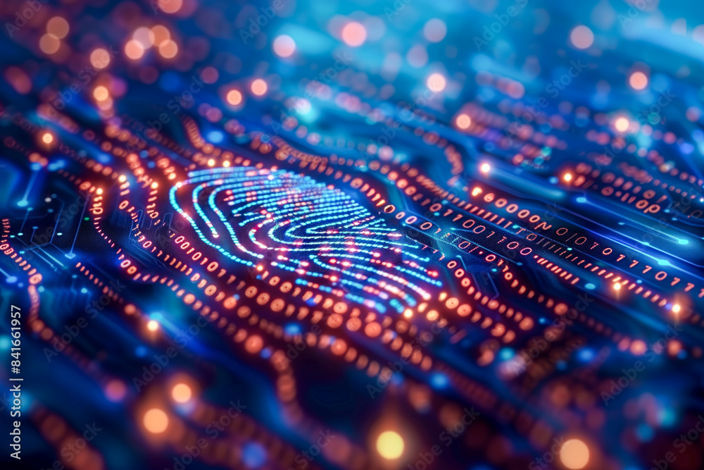 Digital fingerprint scan Digital fingerprint scan