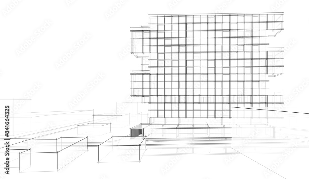 Obraz premium Modern architecture housing 3d rendering
