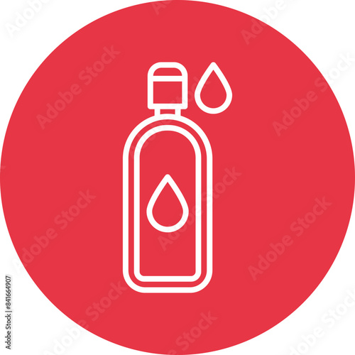 Makeup remover line circle icon