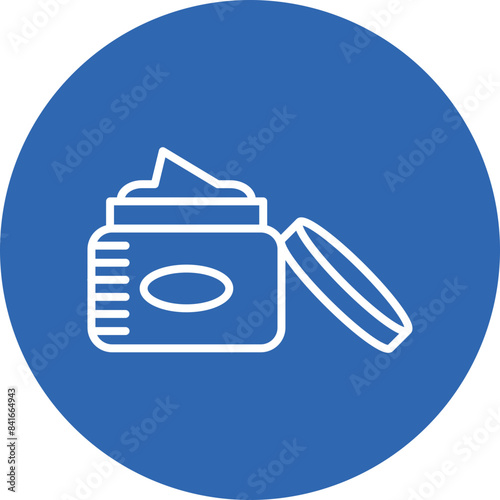 Pomade line circle icon