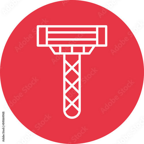Razor icon line circle icon