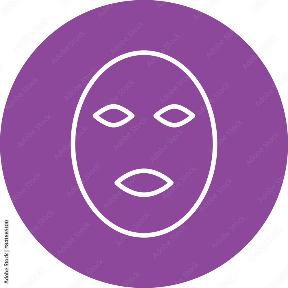 Face mask icon line circle icon Face mask icon line circle icon