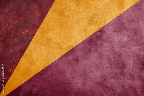 Background image featuring a diagonal split creating three color blocks in shades of yellow and purple, with a textured, grunge effect