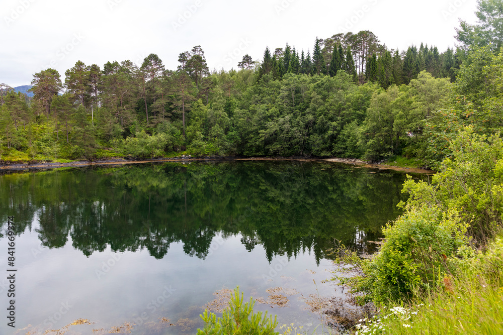 Norway landscape on a cloudy summer day. Norway landscape on a cloudy summer day.