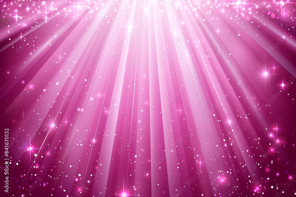 Radiant pink light burst on dark pink background with lavender and gold sparkles Radiant pink light burst on dark pink background with lavender and gold sparkles