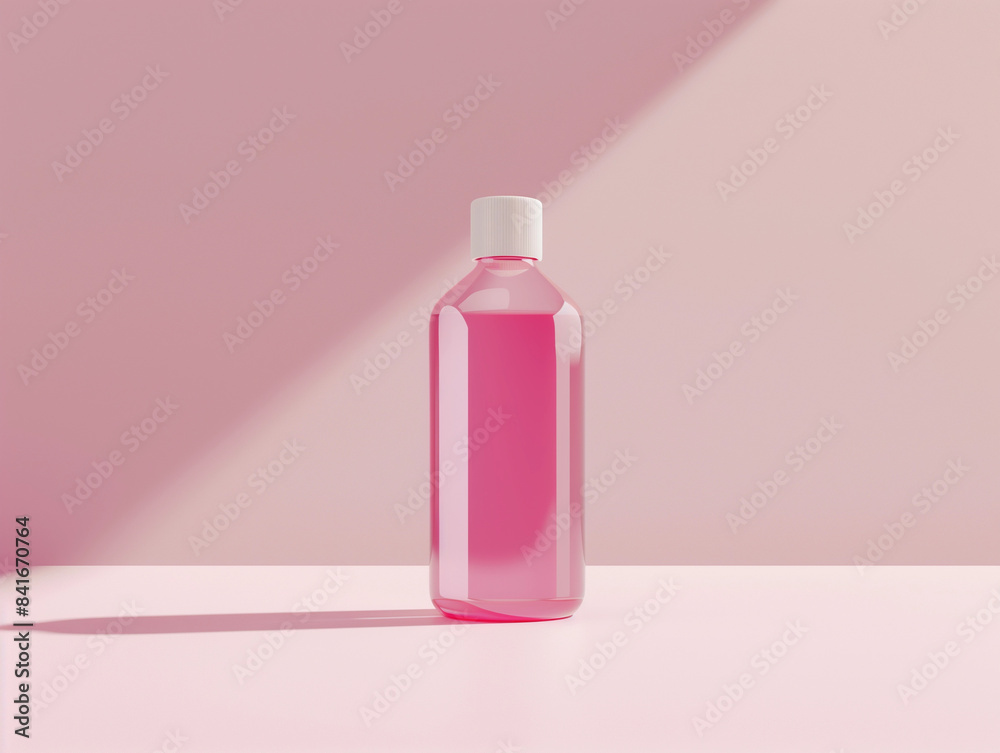 Plain blank liquid pill cap glass bottle mockup pink monotone modern skincare beauty lotion product packaging minimal simple plain medicine empty plastic package branding label template isolated mock Plain blank liquid pill cap glass bottle mockup pink monotone modern skincare beauty lotion product packaging minimal simple plain medicine empty plastic package branding label template isolated mock