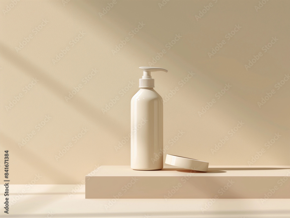 Plain blank liquid pump bottle mockup white sun shadow modern skin cosmetic spa beauty lotion product packaging minimal simple plain shampoo empty plastic package branding label template isolated mock Plain blank liquid pump bottle mockup white sun shadow modern skin cosmetic spa beauty lotion product packaging minimal simple plain shampoo empty plastic package branding label template isolated mock