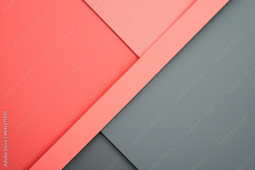 Modern, minimalist image with coral and grey diagonal shapes creates a dynamic, eye-catching aesthetic perfect for clean, contemporary designs Modern, minimalist image with coral and grey diagonal shapes creates a dynamic, eye-catching aesthetic perfect for clean, contemporary designs